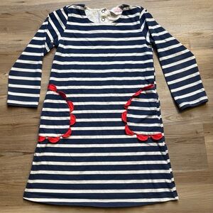 Gorman Navy and White Striped Kids Dress with Red Details